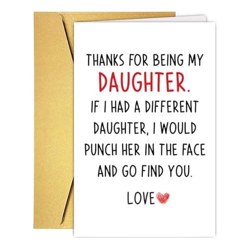Funny Birthday Card for Daughter - Hilarious Gift from Parents