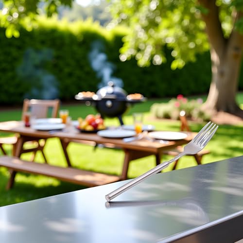 Telescopic Stainless Steel Dinner Fork - Extendable BBQ & Dessert Fork