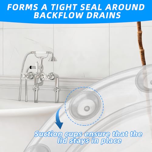 2 Pack Bathtub Stoppers - 6.1 Inch Universal PVC Drain Covers