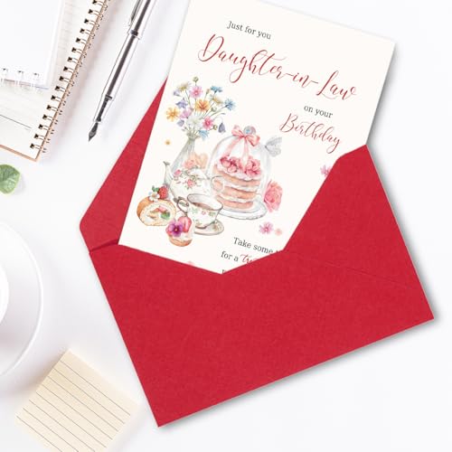 Premium Daughter-in-Law Birthday Card | 8x5.3 Inch with Love Message