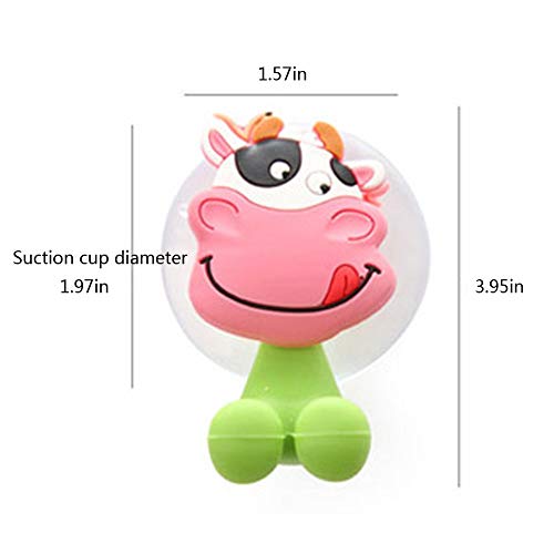 Funny Tool Suction Cup Toothbrush Holder Hooks - 5 Small Animal Set