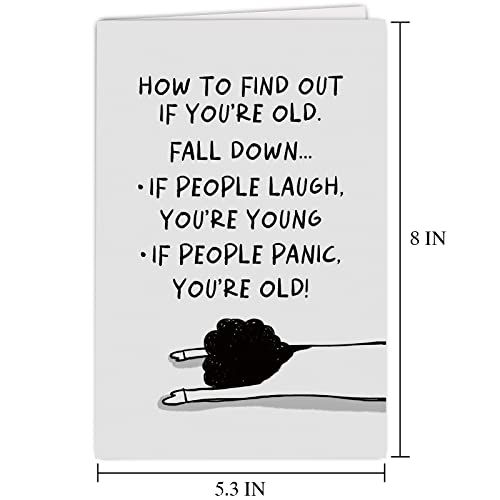 Funny Old Birthday Card for Women, Humorous 50th & 60th Card