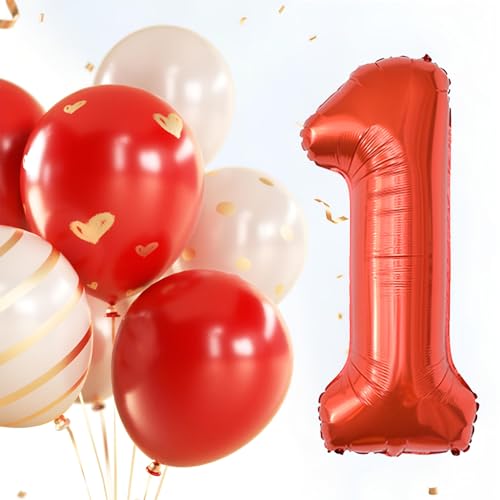 40 Inch Red Number 2 Foil Balloon for Birthday & Party Decor