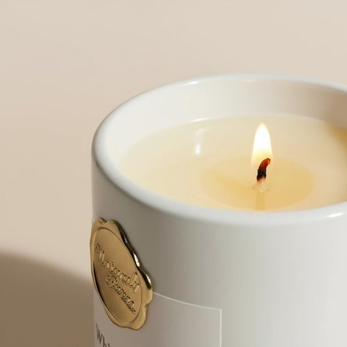 Scented Luxury Candles -Whitemusk-Aromatherapy Jar Candles for Relaxation & Sleep -7 oz- 45 Hours Clean Burn-Hand-Cast -100% Natural Soy Wax-Ideal Gifts