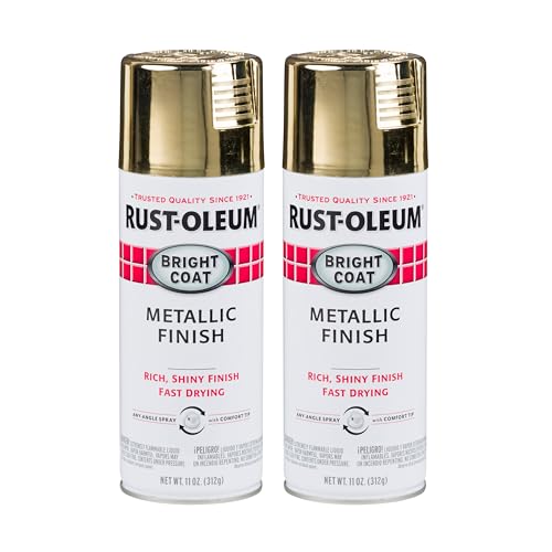 Rust-Oleum Stops Rust Bright Coat Metallic Spray Paint, Gold