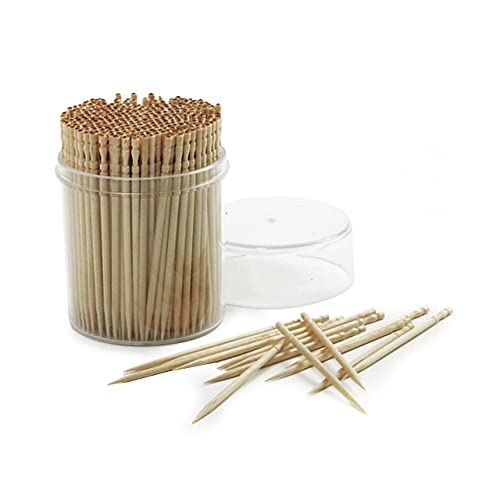 Norpro Ornate Wooden Toothpicks 360 Pieces with Clear Holder - Variation 1