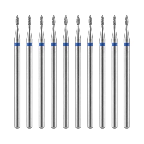 Siyuwuro 10Pcs Flame Carbide Nail Drill Bits 3/32" Cuticle Prep