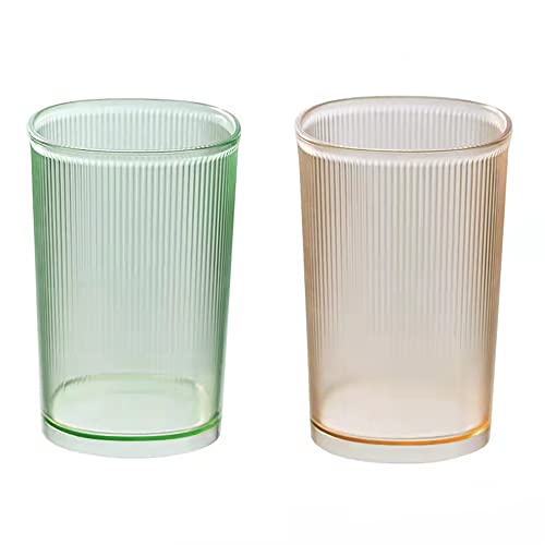 Reusable Plastic Tumbler Set - Multi-Purpose Bathroom Cup, 2 Pack