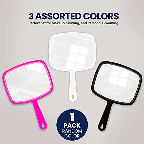 DecorRack Large Handheld Mirror with Hanging Hole, Wall Mount Makeup Mirror
