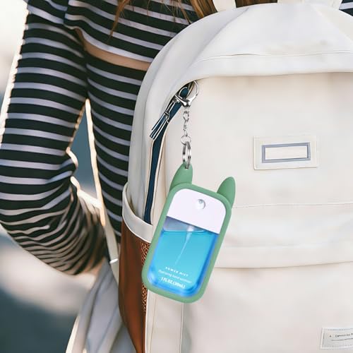 Vaxnak Silicone Case for Touchland 30ml Hand Sanitizer Spray - Green