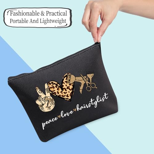 Hairstylist Makeup Bag Canvas Cosmetic Pouch for Hairdressers