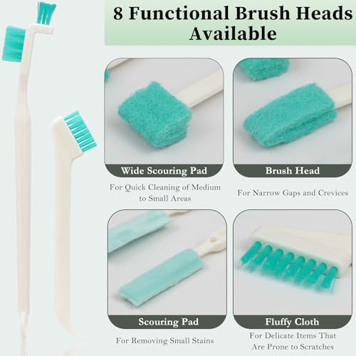 8-Piece Mini Cleaning Brush Set for Tight Spaces