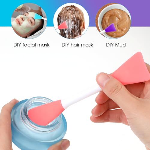 Silicone Face Mask Applicator Brush - 4 PCS Double-End Spatula Tools