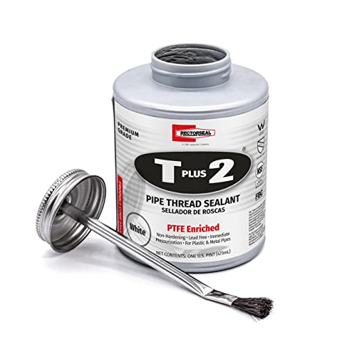 RectorSeal T Plus 2 Pipe Thread Sealant with PTFE, 16 oz, Non-Hardening
