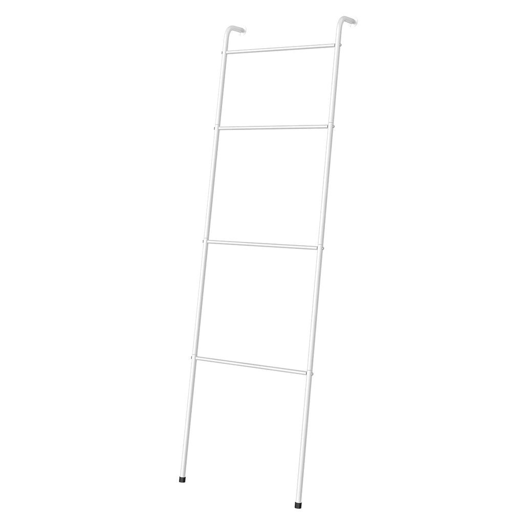 ABQ Blanket Ladder Outdoor Towel Rack for Pool, Decorative Metal Holder for The Living Room Bathroom, White