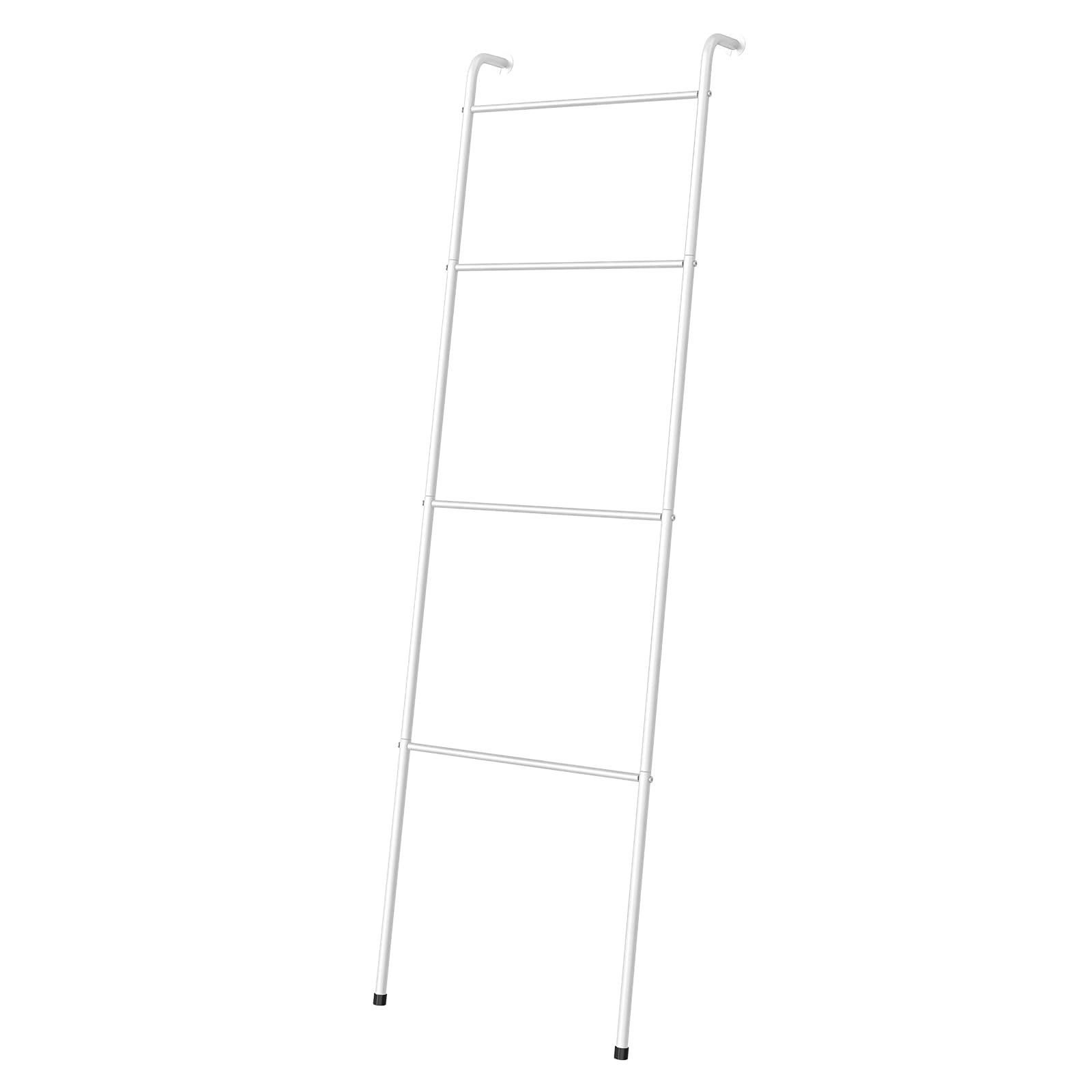ABQ Blanket Ladder Outdoor Towel Rack for Pool, Decorative Metal Holder for The Living Room Bathroom, White