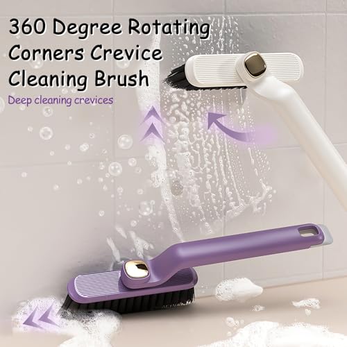 360-Degree Rotating Crevice Cleaning Brush Set - Multi-Function Tool for Home & Kitchen