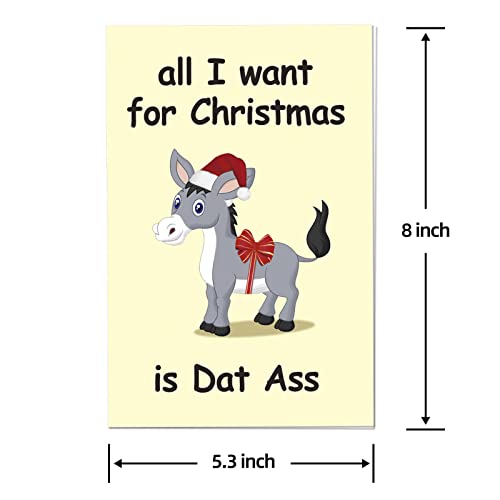 Funny Rude Christmas Card for Girlfriend or Wife - 8.1" x 5.3"