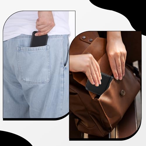 Gtziqa Foldable Travel Makeup Mirror with PU Leather Stand