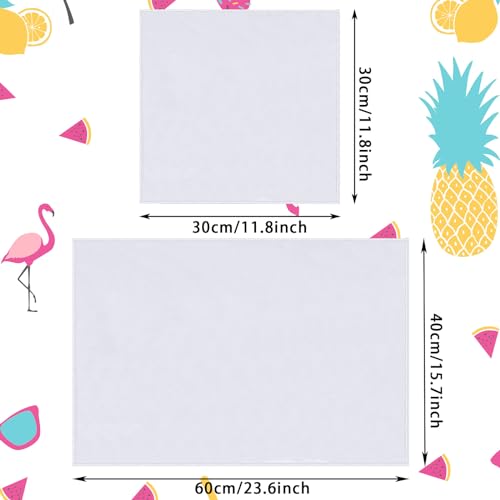 Tatuo Sublimation Blank Microfiber Kitchen Towels - White, 6 Pack