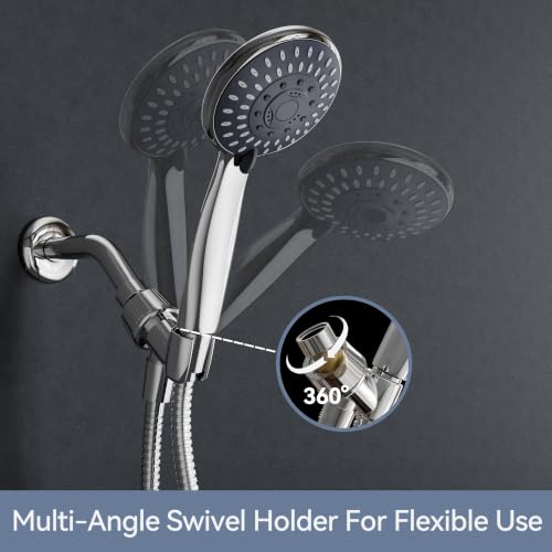 MakeFit Handheld Shower Head with 5 Spray Modes for Low Water Pressure