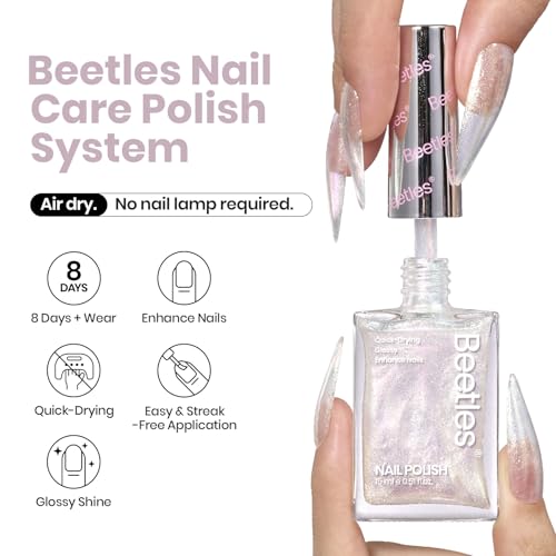 Beetles Shimmer Glitter Nail Polish Fast Drying Top Coat Lacquer