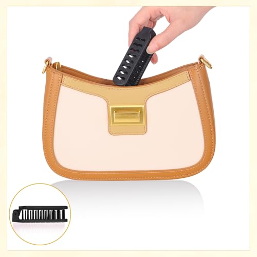 Foldable Travel Hair Brush with Built-in Mirror Compact Pocket Comb