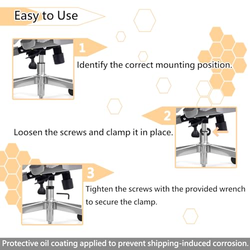 Jayen Office Chair Sinking Fix Kit - 2 Pack Heavy Duty Steel Chair Clamps
