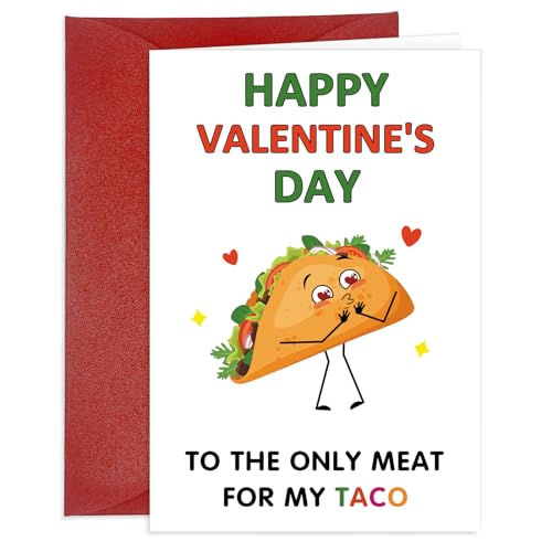 Funny Valentine's Day Card for Him - Taco Love Greeting Card