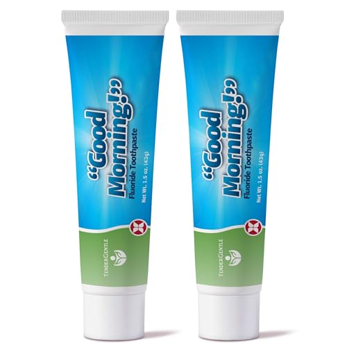 TenderGentle Sodium Fluoride Toothpaste 1.5oz 2-Pack Mint Flavor