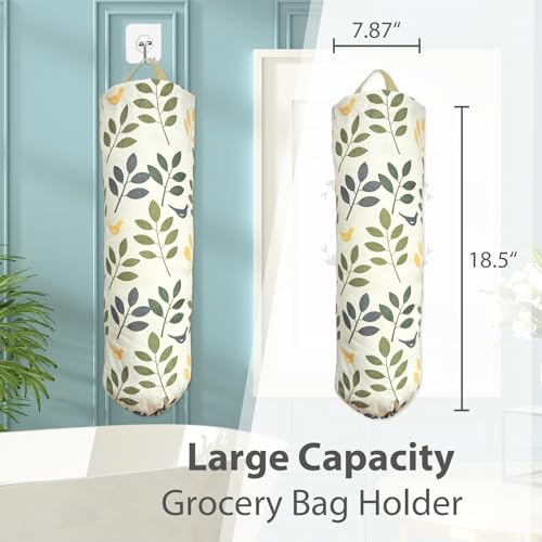 SYIPO Wall Mount Plastic Bag Holder - Reusable Grocery Bag Organizer, Tree Branches