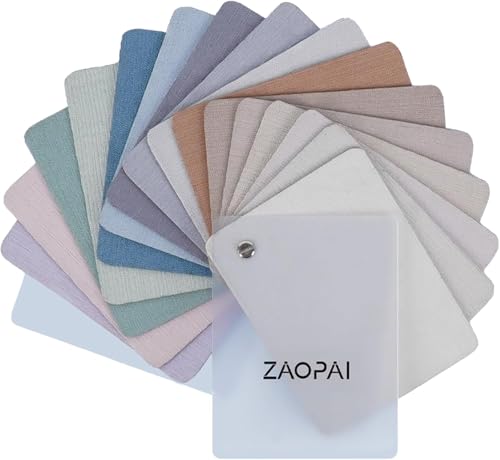 ZAOPAI Curtain Color Sample Card 16 Colors 7x4.7 Inches