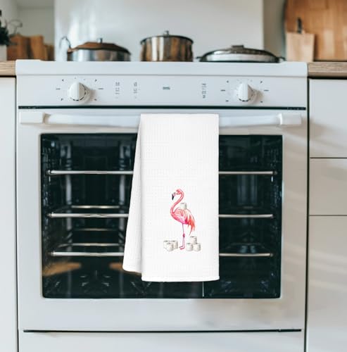 Hot Pink Flamingo Hand Towels - 16x24 Inch Decorative Towels