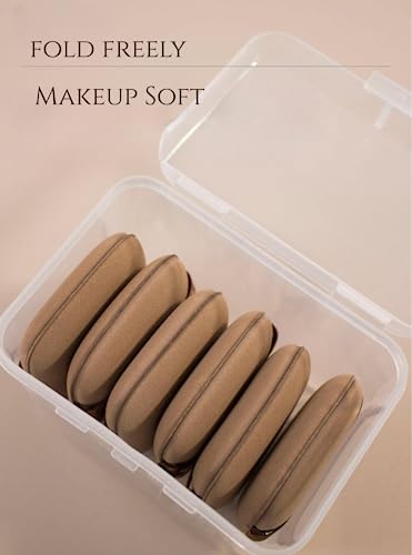 5-Piece Square Makeup Foundation Sponges, Reusable Non-Latex Air Cushion Puffs for Wet and Dry Use