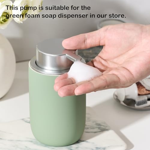 GIRLUFO Matte Silver Foaming Soap Dispenser Pump - BPA Free