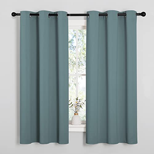 NICETOWN Greyish Blue Blackout Curtains 42" x 63" (Pack of 2)