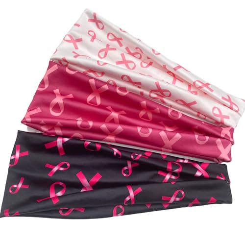Breast Cancer Awareness Headbands Pink Ribbon Hair Accessories