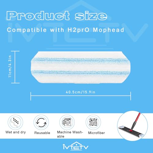 5-Pack Replacement Mop Pads for O-Cedar H2Pro Flat Mop System