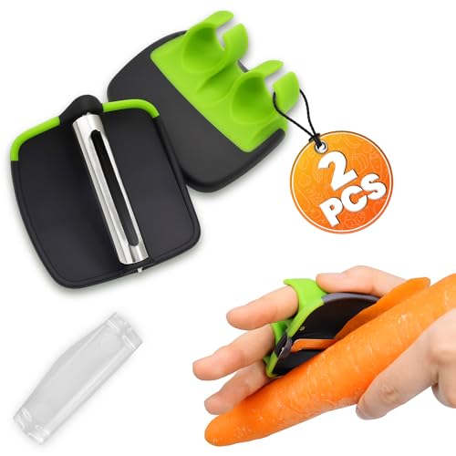 2 Pcs Stainless Steel Finger Potato Peeler Set for Easy Peeling