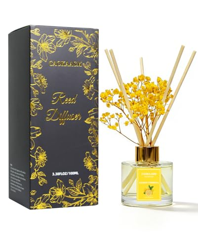 Caokaasm Lemon Verbena Reed Diffuser Set - 3.38 fl oz Home Fragrance