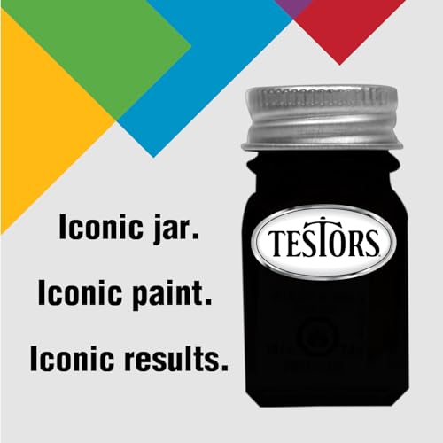Testors Enamel Paint 0.25 Oz - Flat Black for Art & Crafts