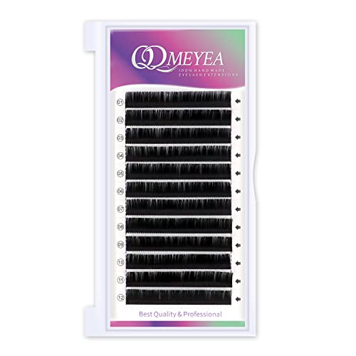 QDMEYEA Individual Eyelash Extensions 0.07 C Curl 14mm Silk Lashes
