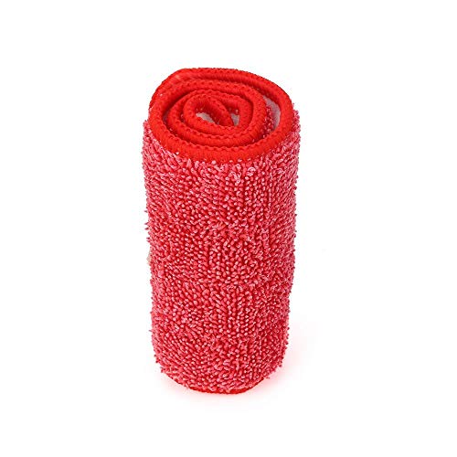 TreeLen 3-Pack Microfiber Mop Pads for Spray & Flat Mops - Red Replacement Heads