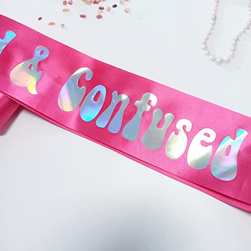 Boozed & Confused Sash for Bachelorette Party - Retro 70s Design