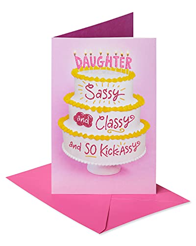 Sassy and Classy Birthday Card for Daughter with Glitter
