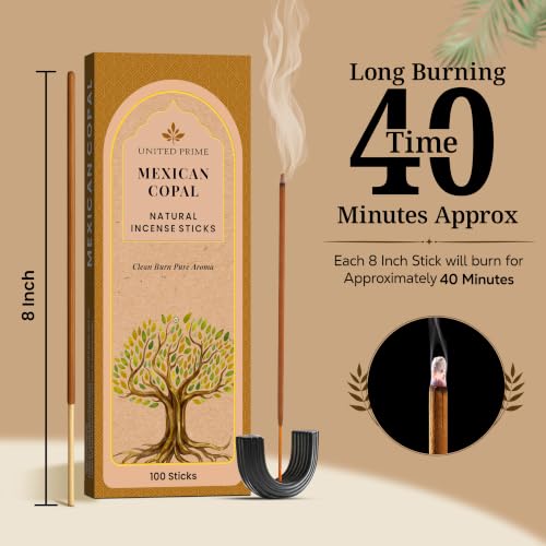 Natural Copal Incense Sticks – 100% Organic & Non-Toxic, 100 Sticks