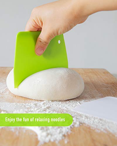 2PCS Flexible Dough Scraper Set - Food Safe Plastic Kitchen Tools