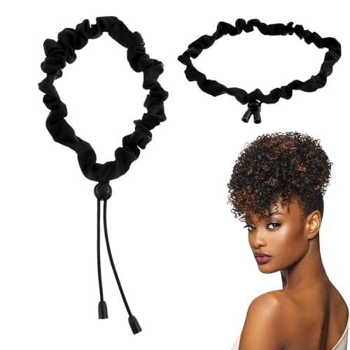 Sibba Adjustable Silk Hair Ties & Dreadlock Scrunchies - 2 Pack