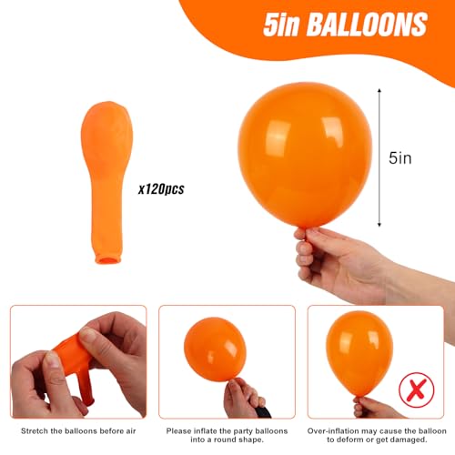 RUBFAC Rainbow Balloons 120pcs - 5 Inch Mini Latex Balloons for Birthday & Party Decor