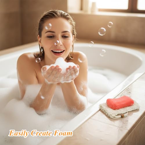 6 Pack Natural Sisal Soap Saver Bag Exfoliating Bar Soap Pouch